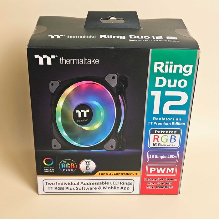Thermaltake Riing Duo 12 3-pack ARGB кулери (CL-F073-PL12SW-A)