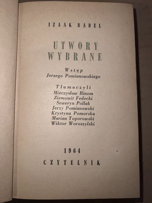 Izaak babel utwory wybrane czytelnik