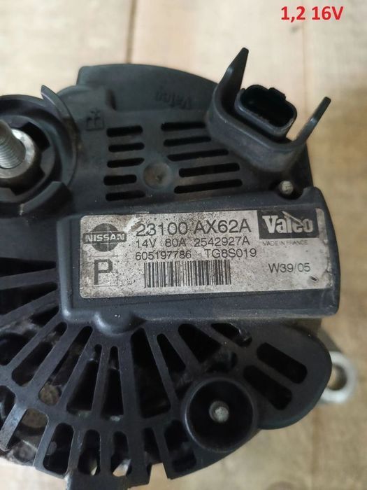 Micra K12 alternator 1,2 16V benzyna Nissan