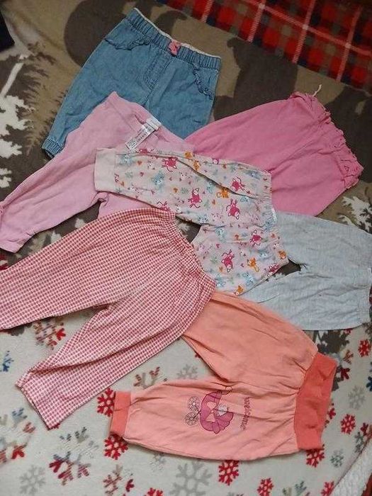 Продам лот штанців,лосин на дівчинку 6-12 місяців.
