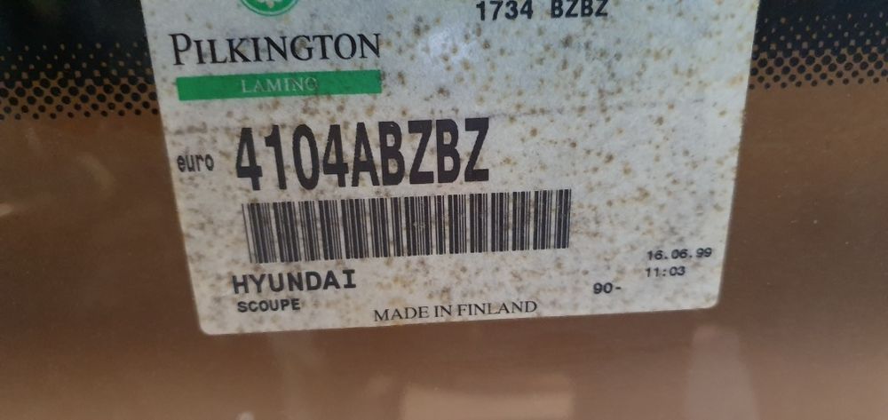 Szyba czolowa hyundai s coupe 90- nowa oryginalna pilkington