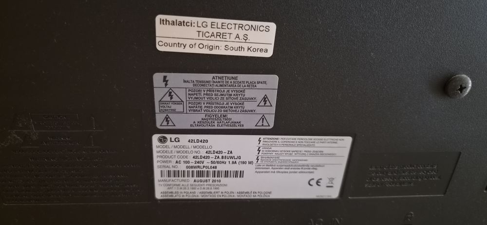 Tv LCD da LG a funcionar sem qualquer problema