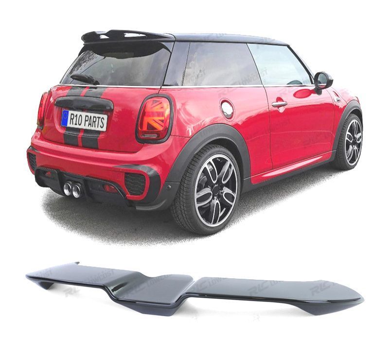 AILERON DE TETO MINI COOPER F55 F56 JCW LOOK 13- PRETO BRILHANTE