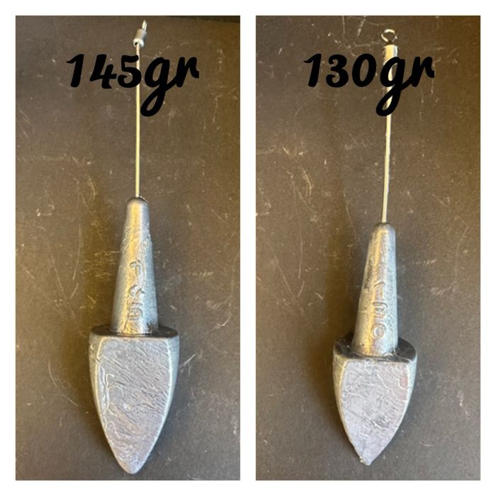 Chumbadas 120gr;130gr;130gr e 155gr com haste