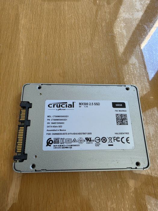 Ssd Crucial  500gb sata3 Стан гарний Ссд диск для ноутбука або системного блока