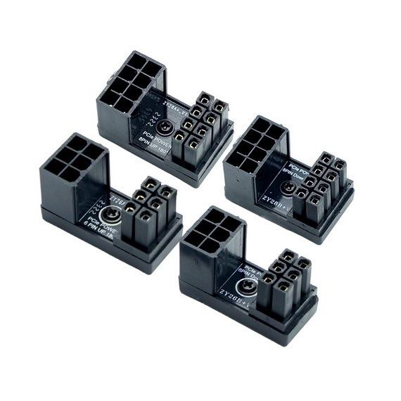Угловой ATX переходник 8pin, 6pin для видеокарты.