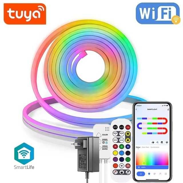 Wi-Fi Неонова адресна світлодіодна стрічка 5 метрів