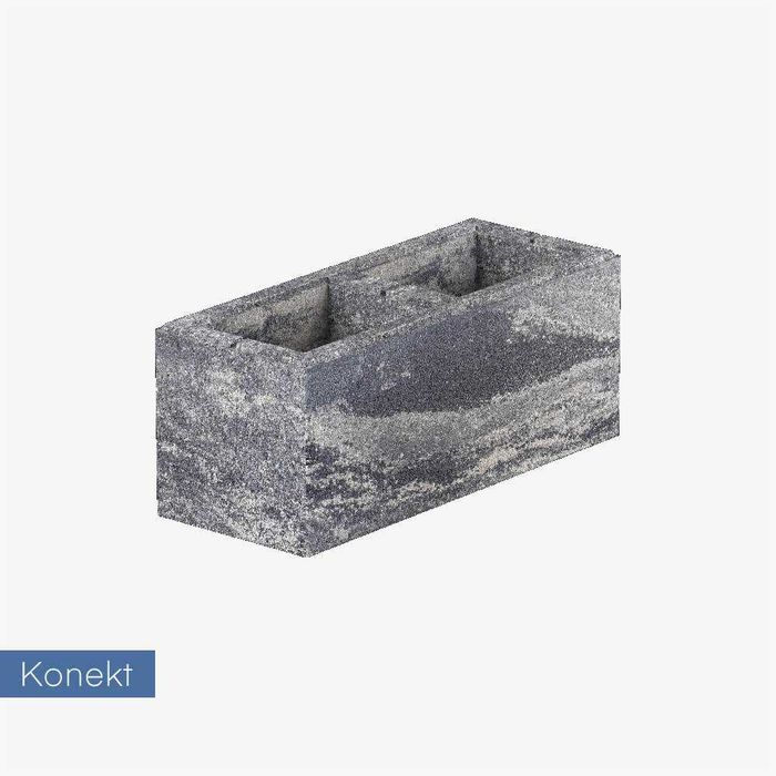 Ogrodzenie systemowe Konekt Boka Solv szary 50x20x20 bloczek na mur
