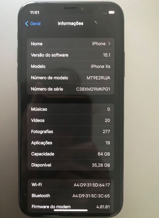 iPhone XS 64 gb, bateria 98%