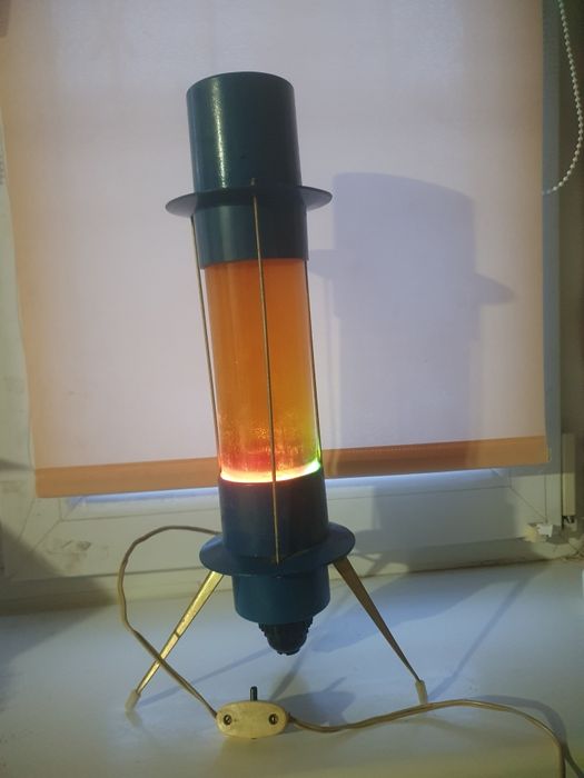 Лампа лава радуга светильник раритет  старовиная лампа