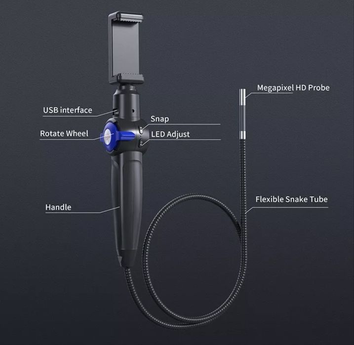 Відео фото ендоскоп, інспекційна камера бороскоп, Ralcam