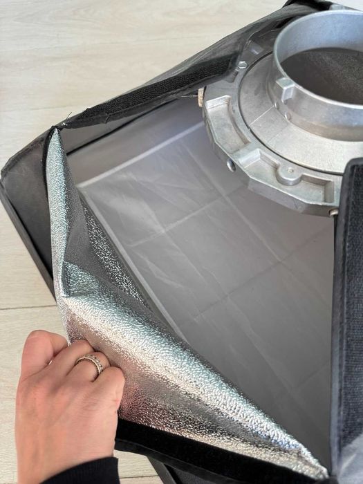 Студійний спалах Mircopro mq-200 + софтбокс