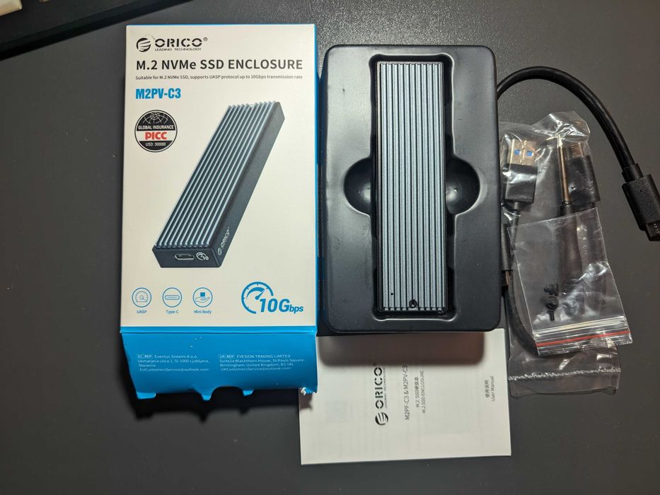 Зовнішня кишеня Orico M2PV-C3 для NVMe