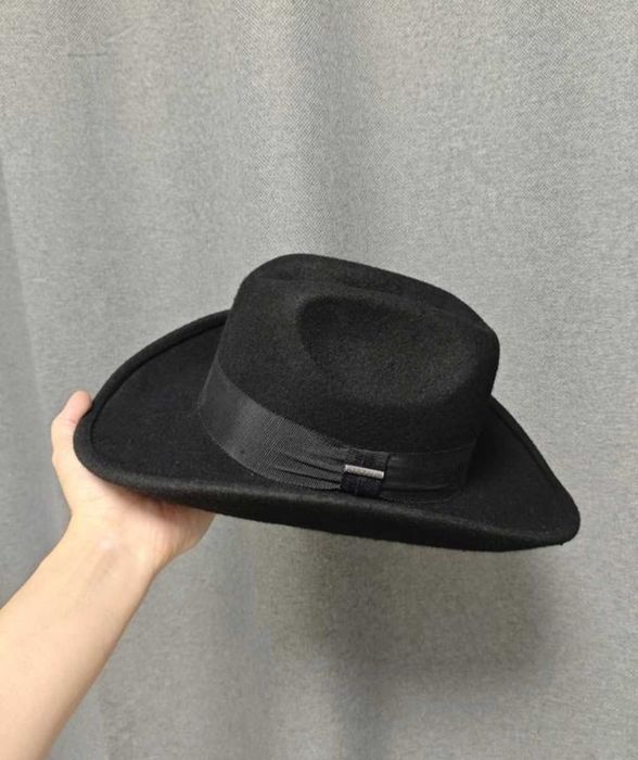 Stetson XS р 55,5 чорний ковбойський фетровий капелюх американський usa шляпа черная ковбойская шерстяная стетсон ковбоя малого розміру
