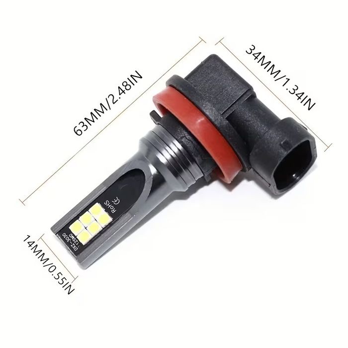Zarówki LED 12v 24w 6000 K DRL H8 H9 H11 przeciwmgielne jazda dzienna