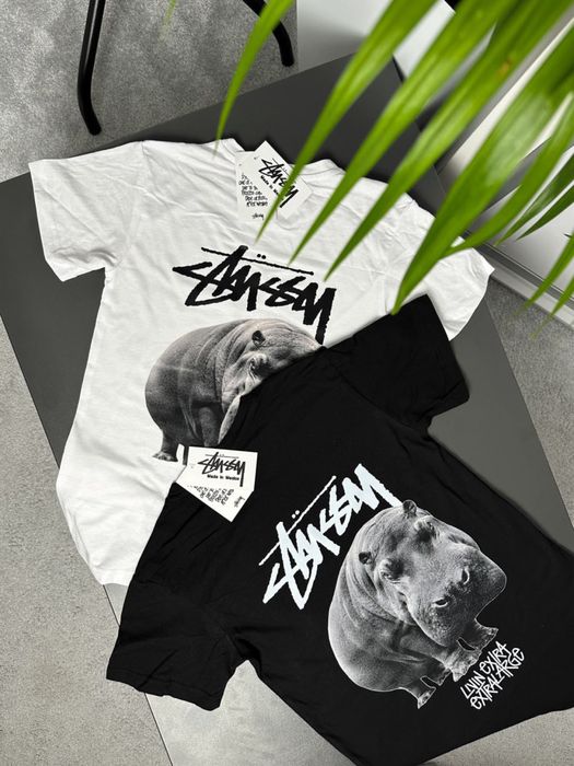 Футболка Stussy білі та чорні