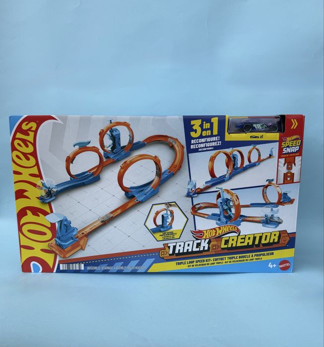 Трек Hot Wheels Track creator Потрійна петля, Hot Wheels Triple Loop Pack
