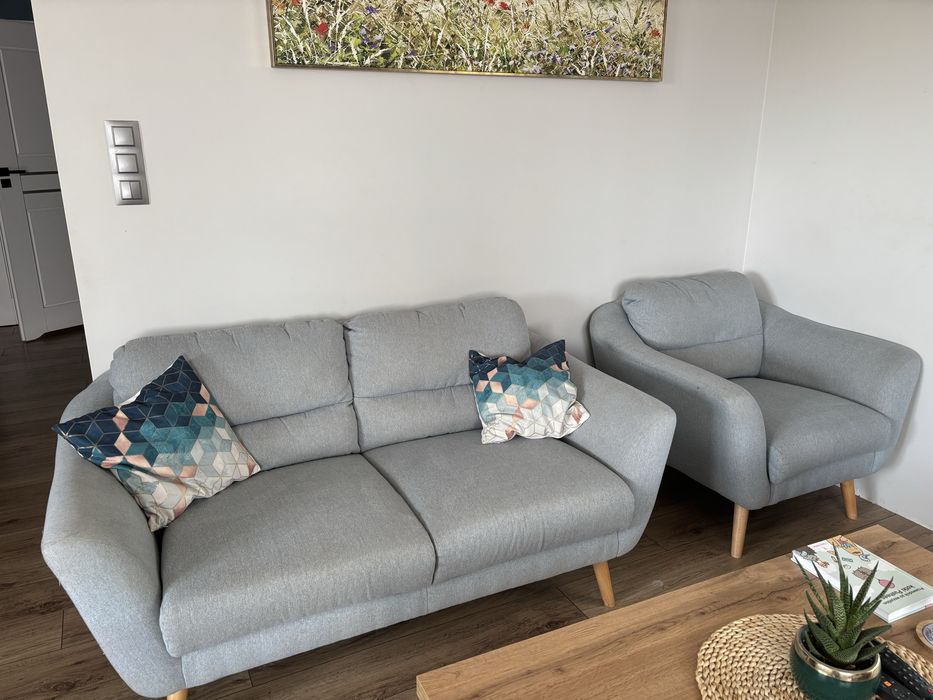 Zestaw wypoczynkowy, kanapa, fotel