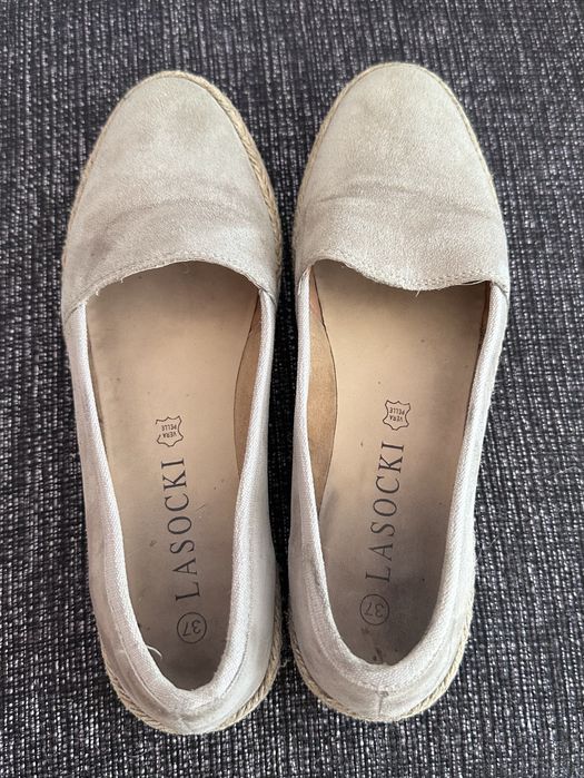 Espadryle baleriny mokasyny lasocki zamszowe 37