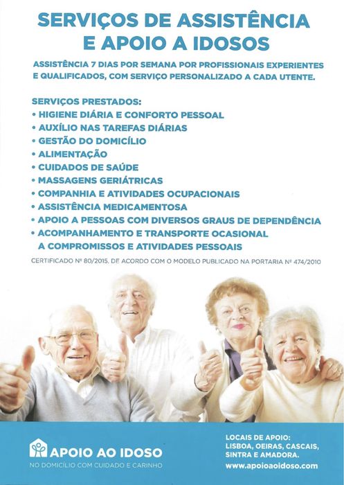 Cuidador de idosos / Geriatria/ Apoio domiciliário