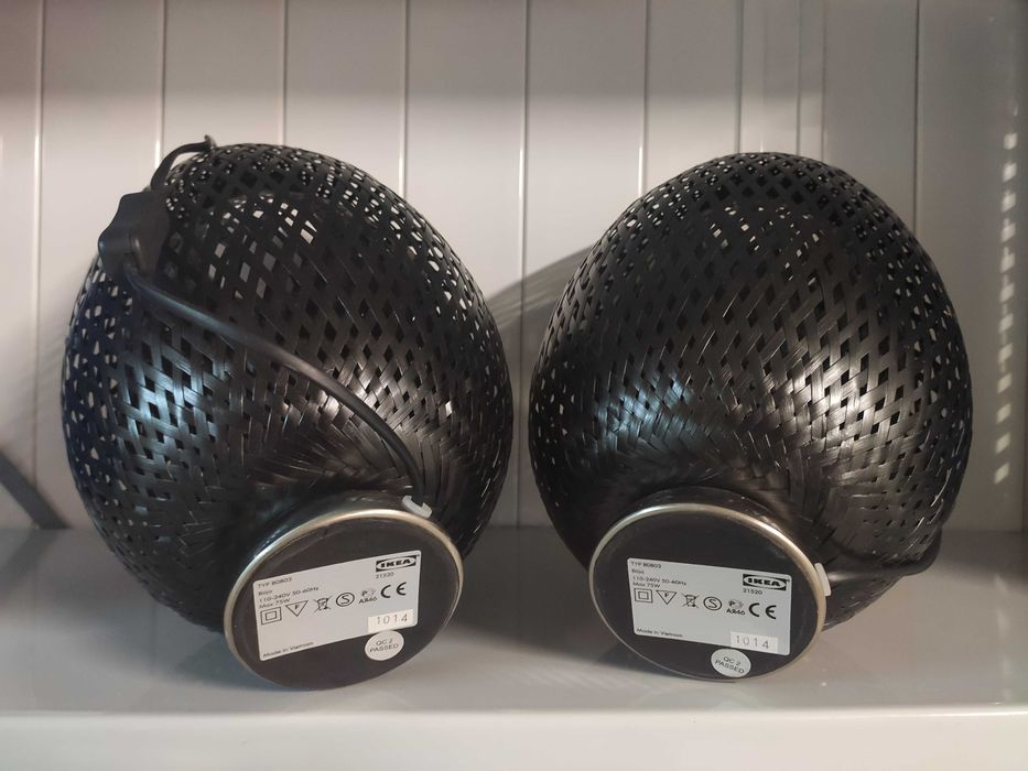 Candeeiros pretos IKEA Böja