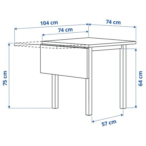 Mesa branca rebatível