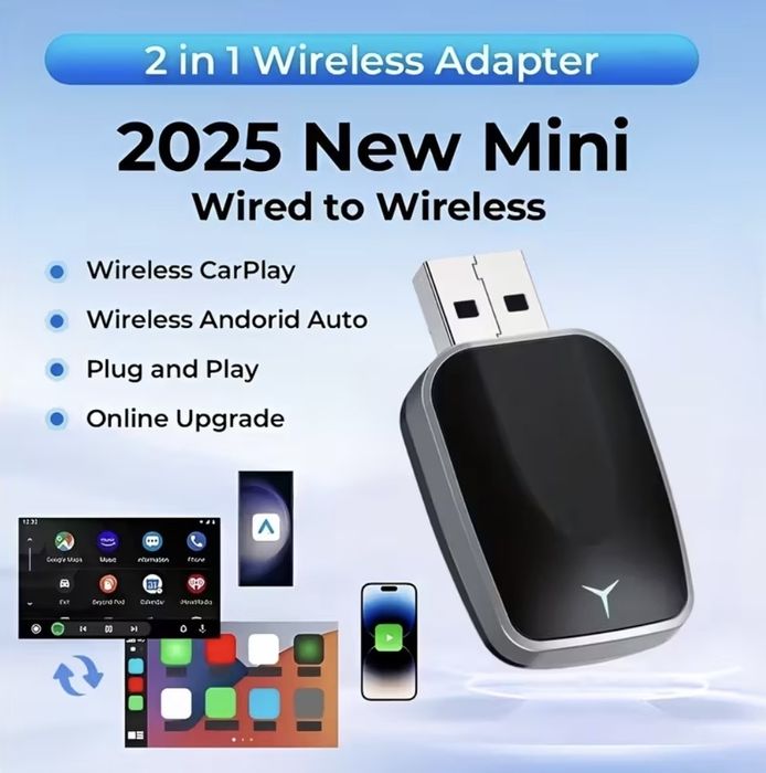 Adapter CarPlay/AndroidAuto  2w1.