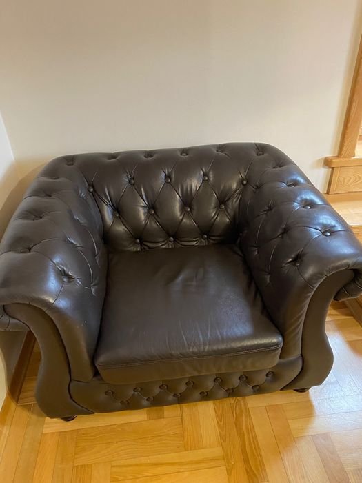 Fotel elegancki brązowy