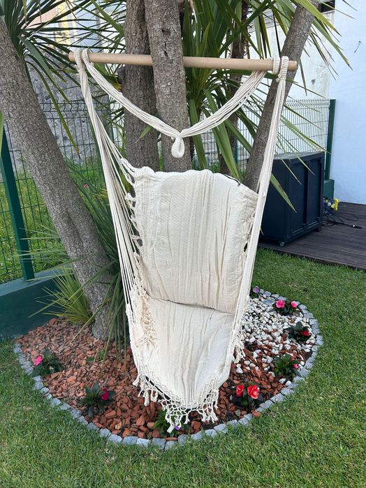 Cadeira Baloiço de Jardim em Tecido