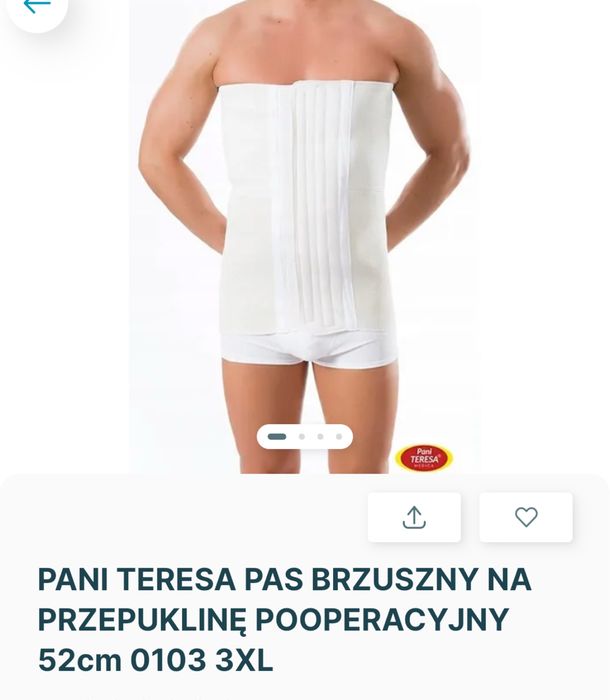 Pas przepuklinowy „52” szeroki duzy 3xl bawełna jak nowy