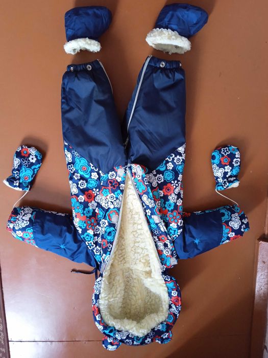 Зимовий комбінезон-конверт для дівчинки. Від 56-86р.