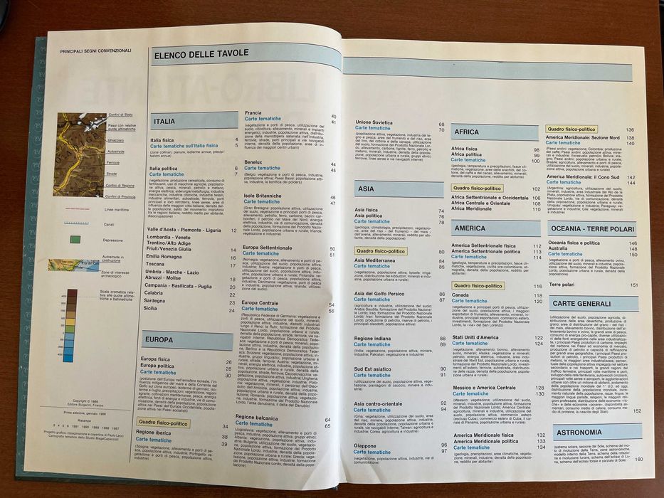 Libro-Atlante Di Geografia