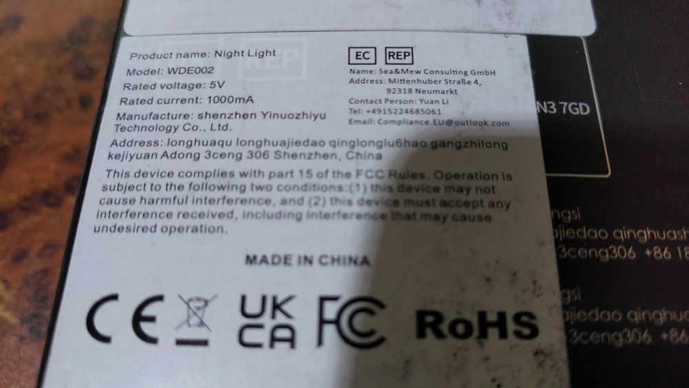 Светильник аккумуляторный 1000 mAh с сенсорной кнопкой светит 6 часов