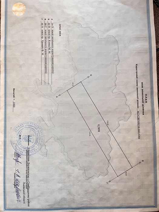 Продається земельна ділянка