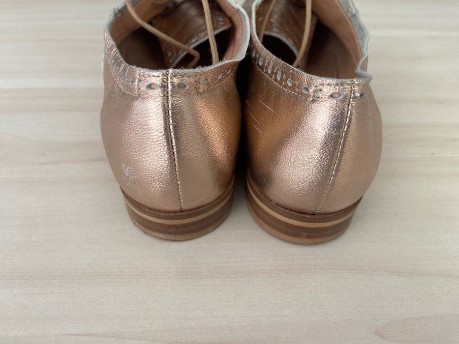 Złote oxfordy Pasoapaso Alisa 39