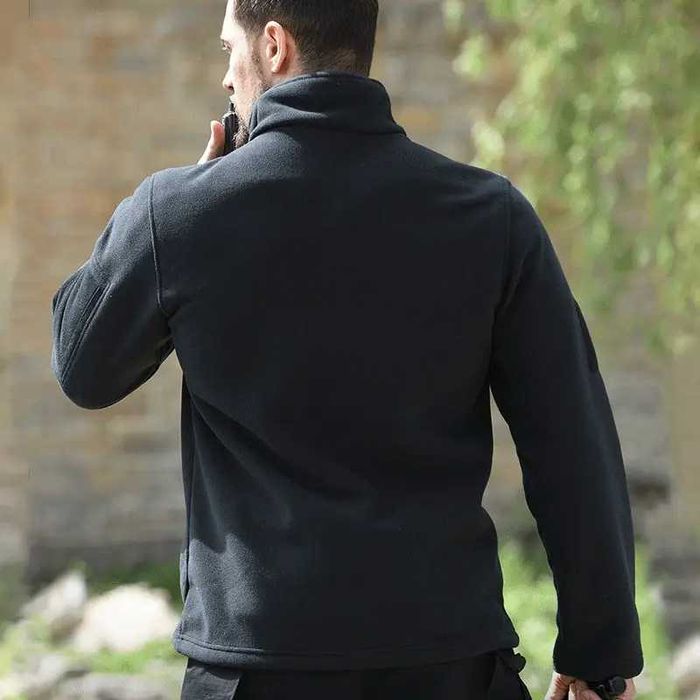 Розпродаж! Тактична флісова кофта куртка Han-Wild HW012 Black на хутрі