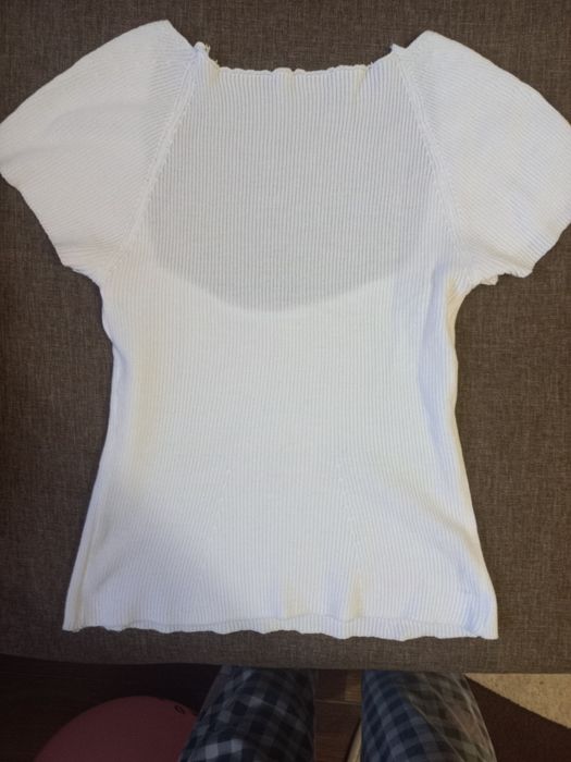 Топ білий і фіолетовий розміру S-M
