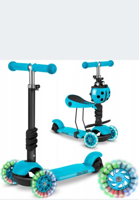 Hulajnoga trójkołowa Ricokids Buggy - turkusowa