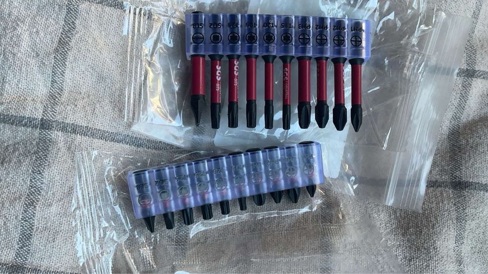 20шт набір ударних (impact) бітіз міцної сталі S2 1/4 50 та 25 мм на держаку з високоякісної сталі S2 з торсійною червоною зоною, яка амортизу