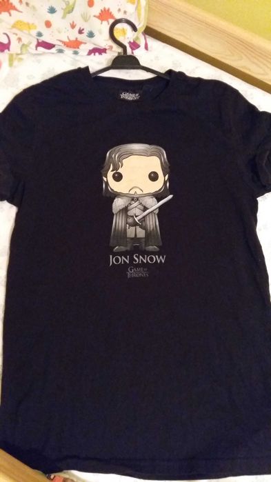 T-shirt M/L gra o tron Game of Thrones Jon Snow aplikacja,upominek