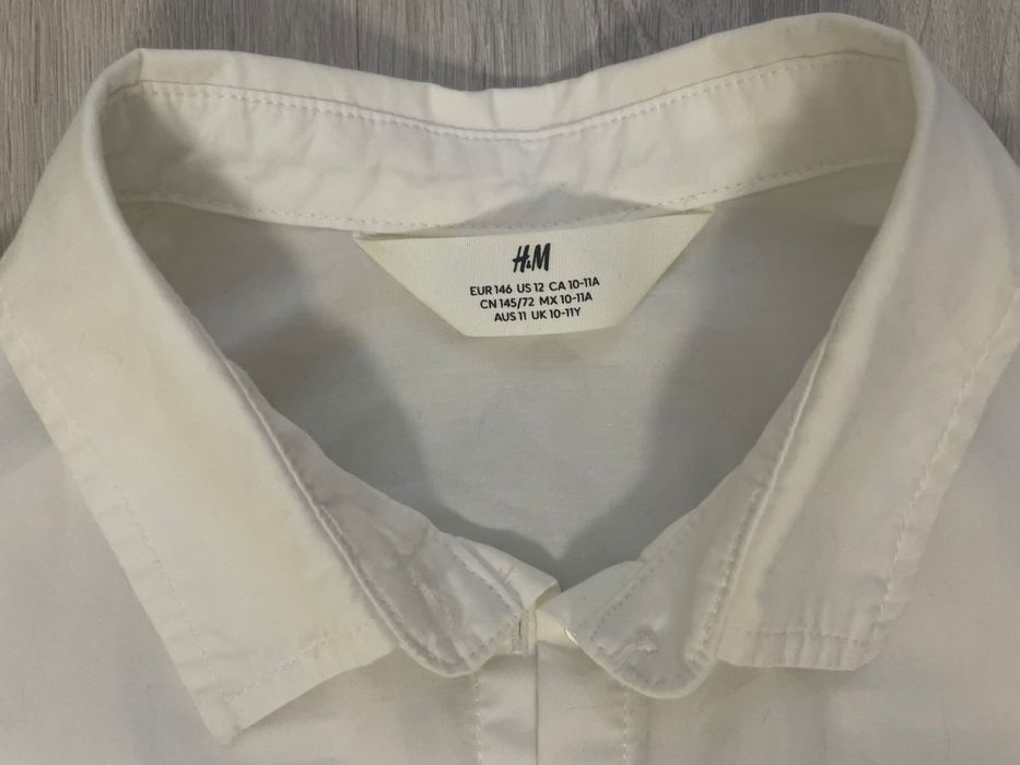 Сорочка біла шкільна H&M на дівчинку 10-11/146