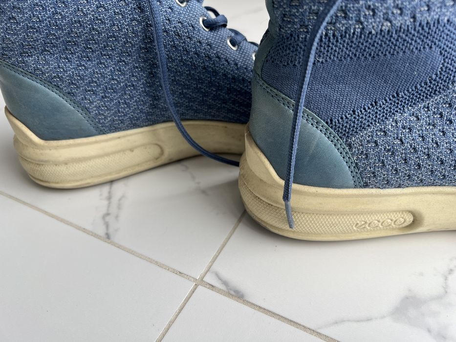 Ecco,ботінки 41р, шкіра +текстиль, демісезон, черевики