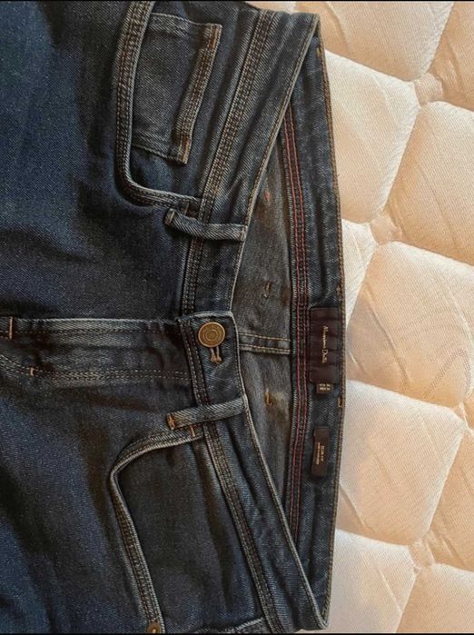 Calça de ganga azul escuro Massimo Dutti