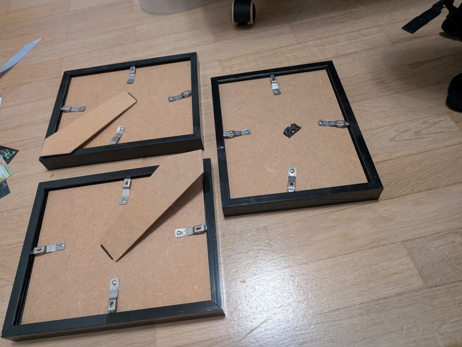 Ikea, ramki głębokie czarne 20x25cm, 3 szt
