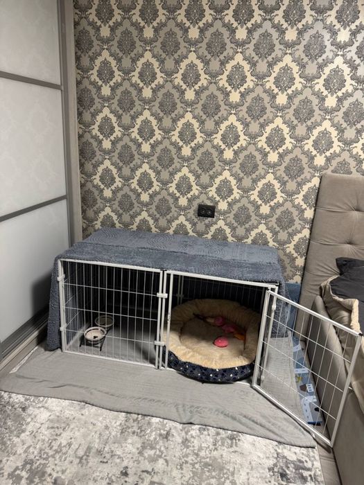 Вольєр металевий для домашніх тварин Springos 120 x 60 x 60 см Білий