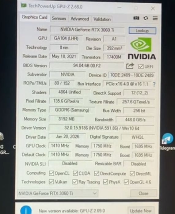 Rtx 3060 ti в ідеальному стані