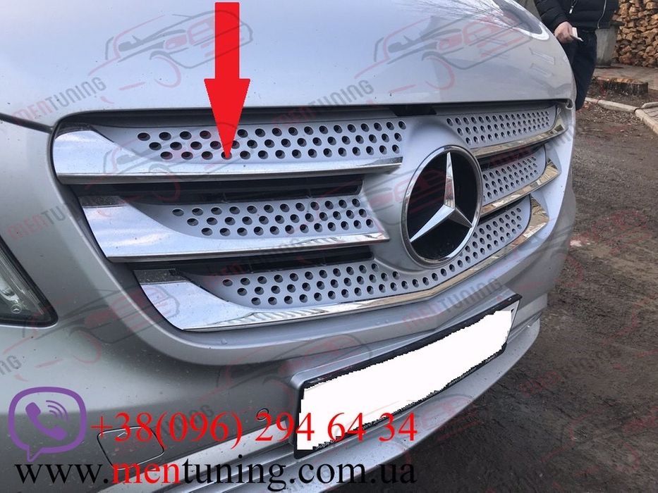 Хром накладки на решетку Mercedes Vito Хромированные накладки Вито