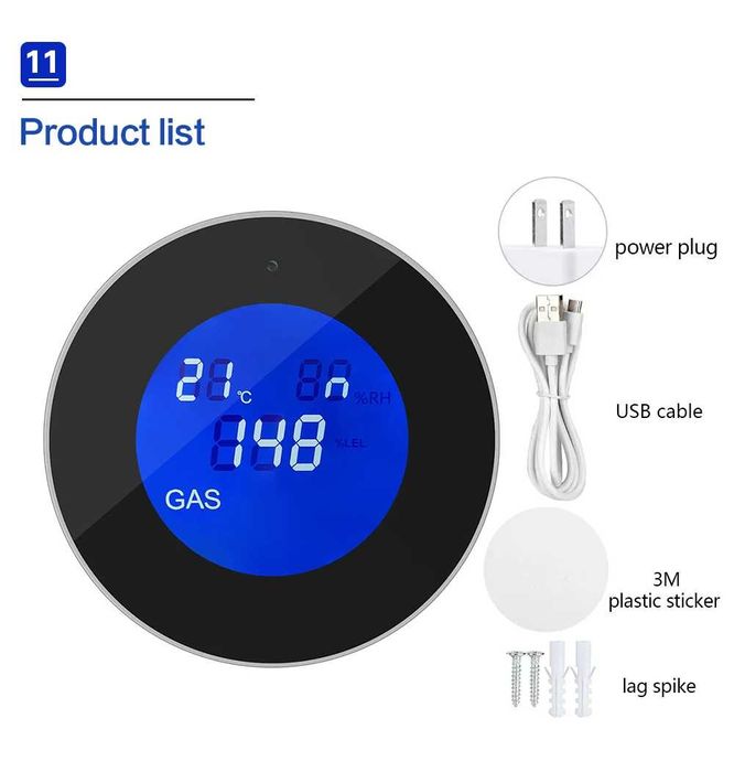 Sensor Detector Gás Butano Gás Natural CO Monóxido Carbono (NOVO)