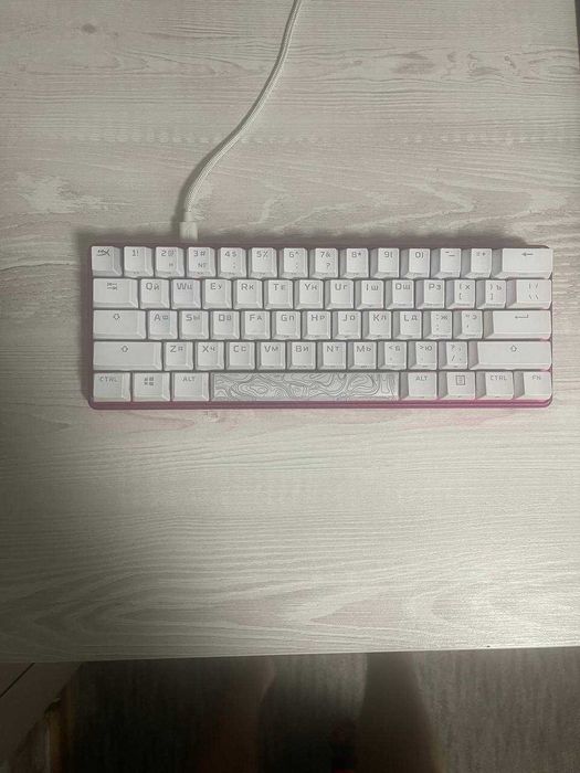 Клавіатура ігрова HyperX Alloy Origin 60 Red USB RGB ENG/RU (Pink)