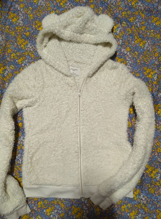 Zestaw kamizelka ocieplacz dwustronny FAT face polarek misiu Gilly Hicks  152-158